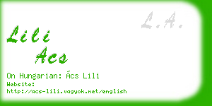 lili acs business card