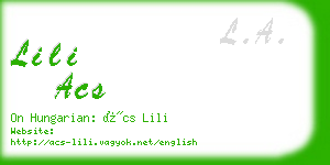 lili acs business card